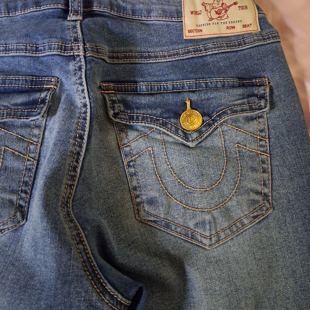 Women's Blue True Religion Capri Jeans